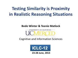 Testing Similarity is Proximity in Realistic Reasoning Situations