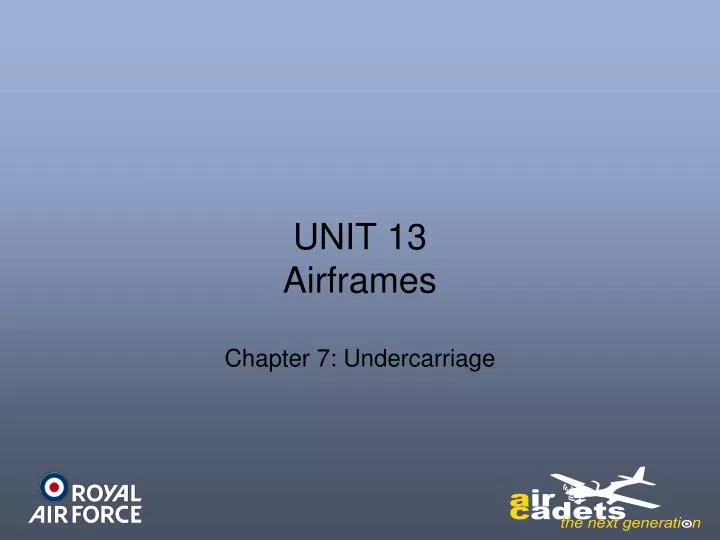 unit 13 airframes