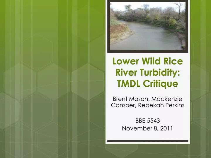 lower wild rice river turbidity tmdl critique