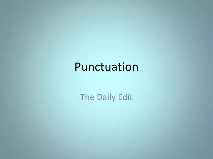 punctuation