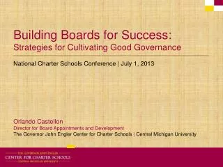 Building Boards for Success: Strategies for Cultivating Good Governance