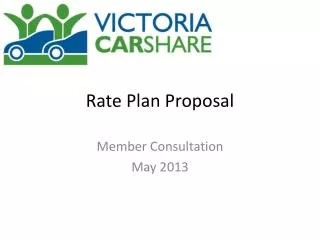 Rate Plan Proposal