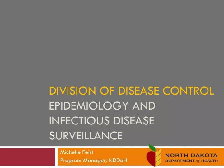 division of disease control epidemiology and infectious disease surveillance