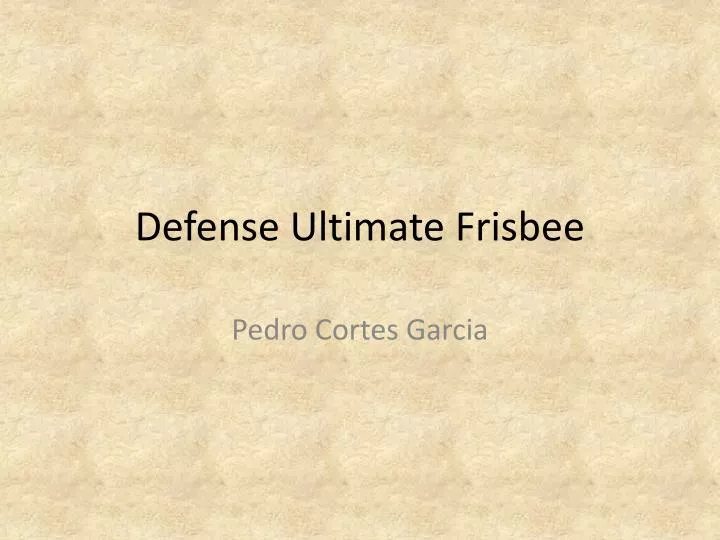 defense ultimate frisbee