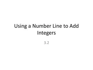 Using a Number Line to Add Integers