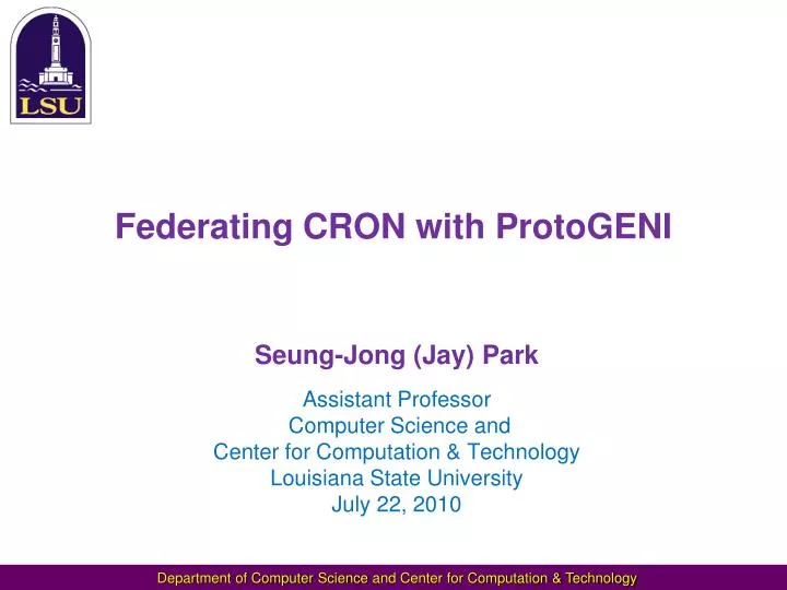 federating cron with protogeni
