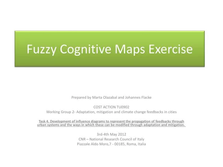 fuzzy cognitive maps e xercise