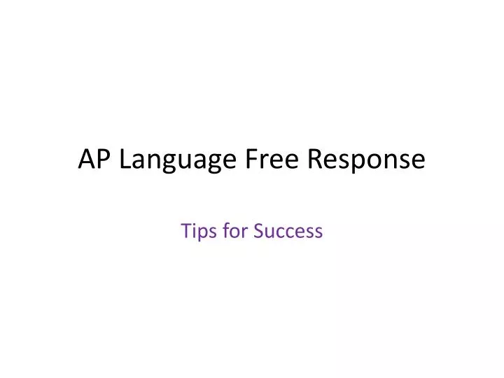 ap language free response