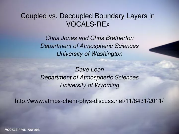 coupled vs decoupled boundary layers in vocals rex