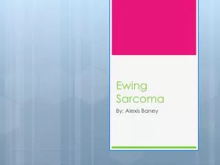 Ewing Sarcoma