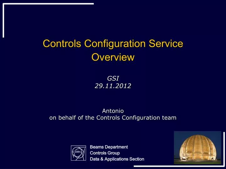 controls configuration service o verview