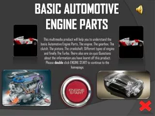 BASIC AUTOMOTIVE ENGINE PARTS