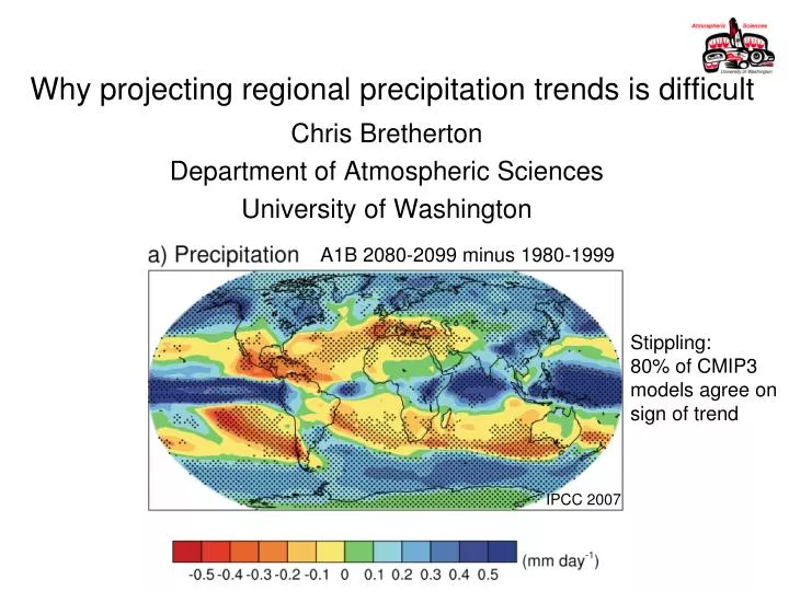 why projecting regional precipitation trends is difficult