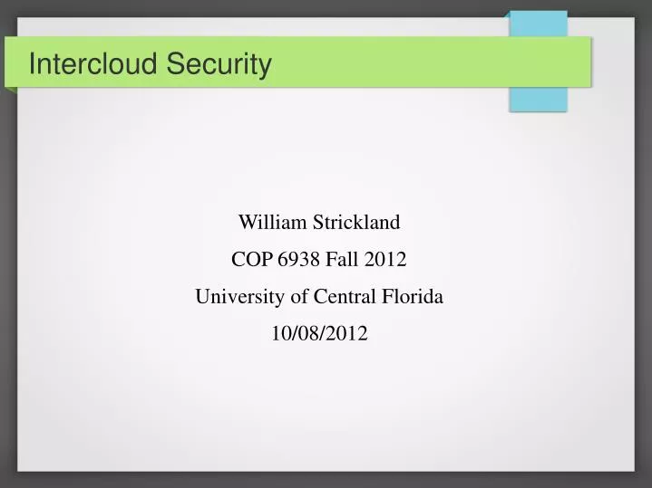 intercloud security
