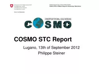 COSMO STC Report