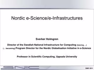 Nordic e-Science/e-Infrastructures