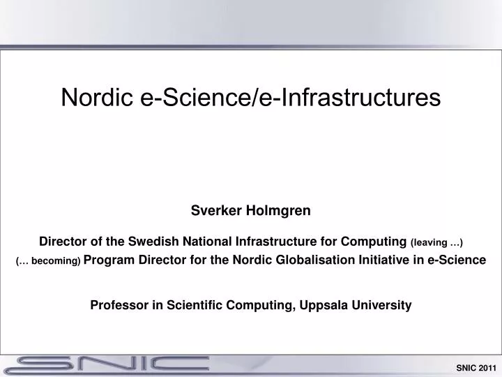 nordic e science e infrastructures