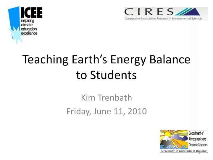 teaching earth s energy balance to students