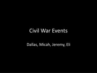 civil war events