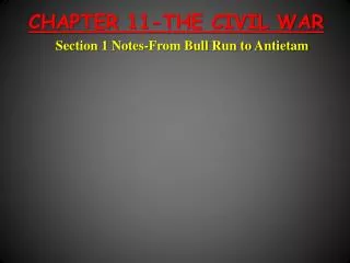 CHAPTER 11-THE CIVIL WAR