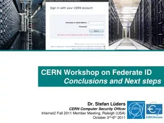 CERN Workshop on Federate ID 	Conclusions and Next steps