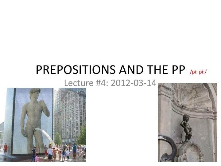 prepositions and the pp