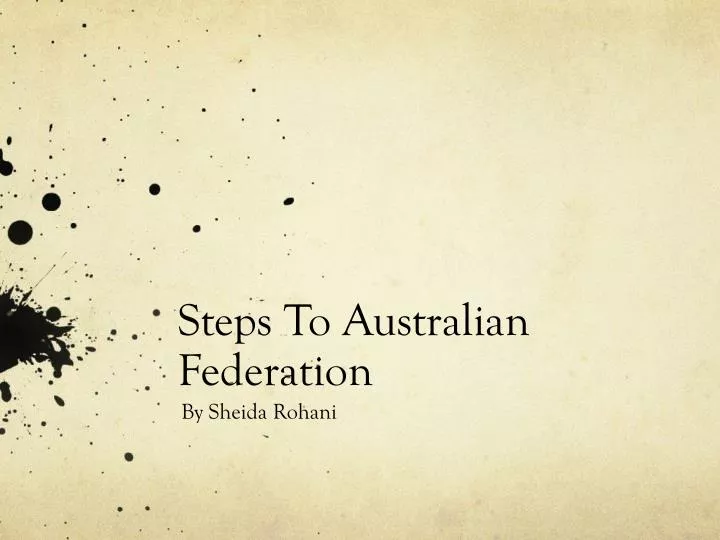 steps to australian federation