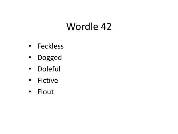 wordle 42