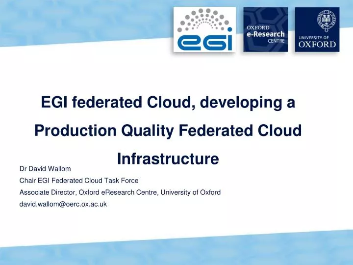 egi federated cloud developing a production quality federated cloud infrastructure