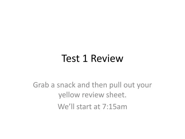 test 1 review