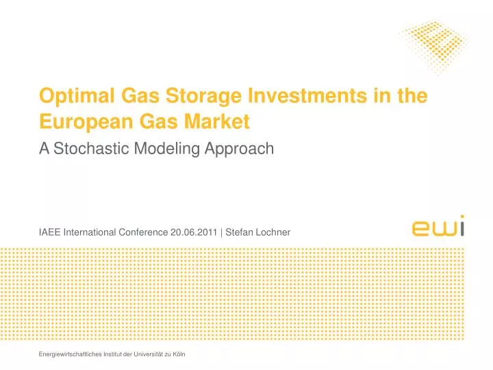 optimal gas storage investments in the european gas market