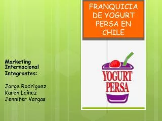 franquicia de yogurt persa en chile