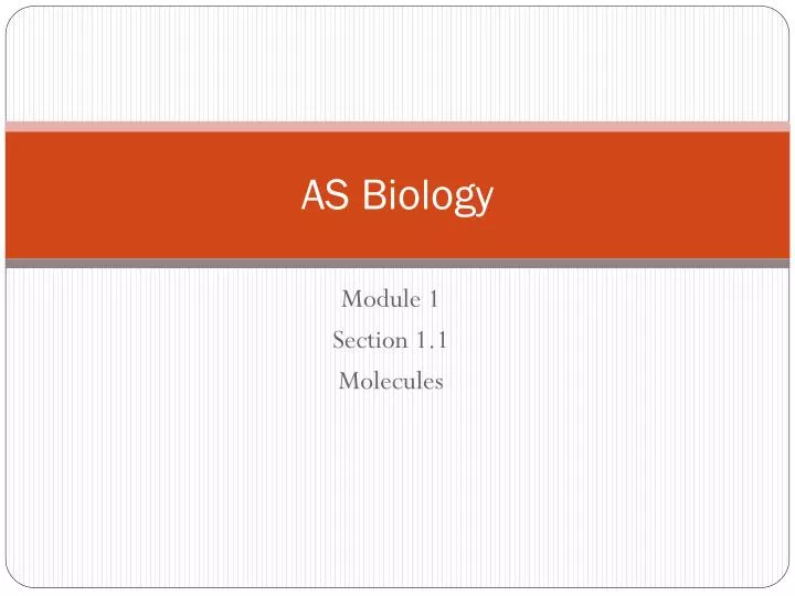 as biology