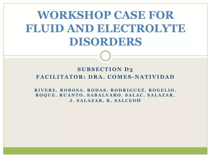 workshop case for fluid and electrolyte disorders