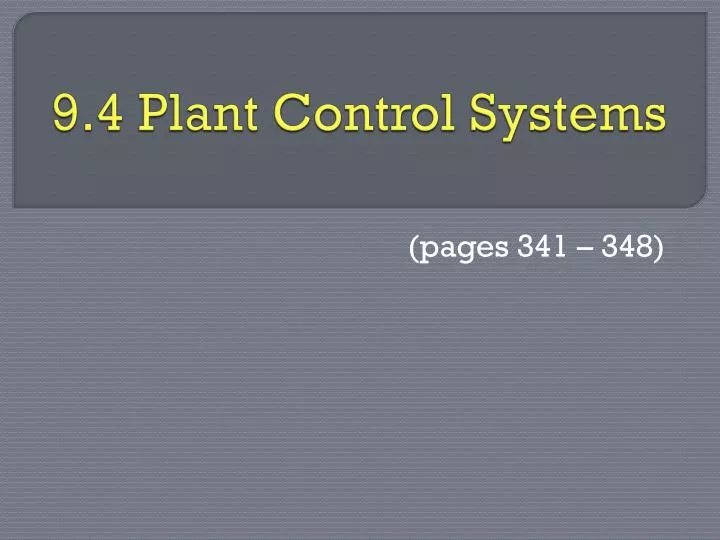 9 4 plant control systems