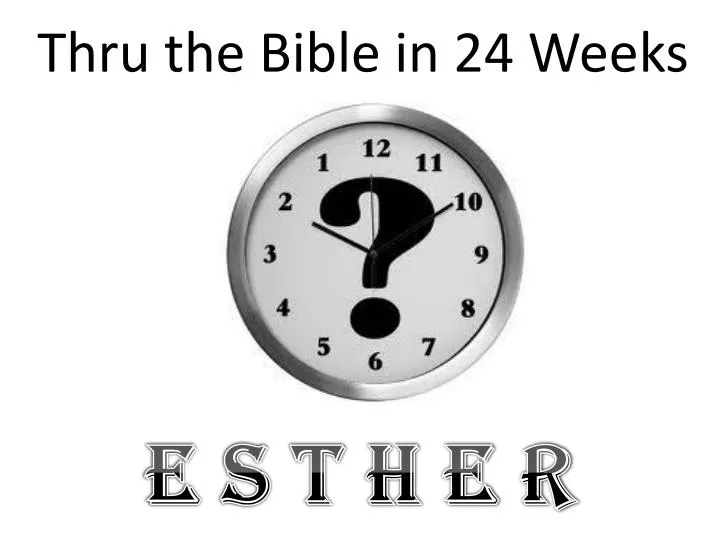 thru the bible in 24 weeks