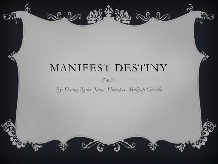 manifest destiny