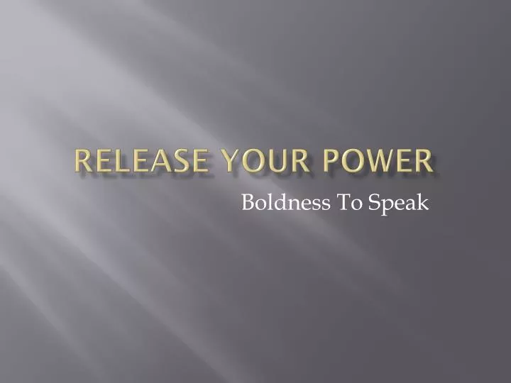 release your power