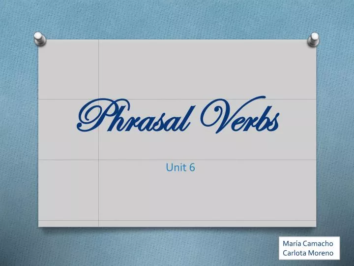 phrasal verbs