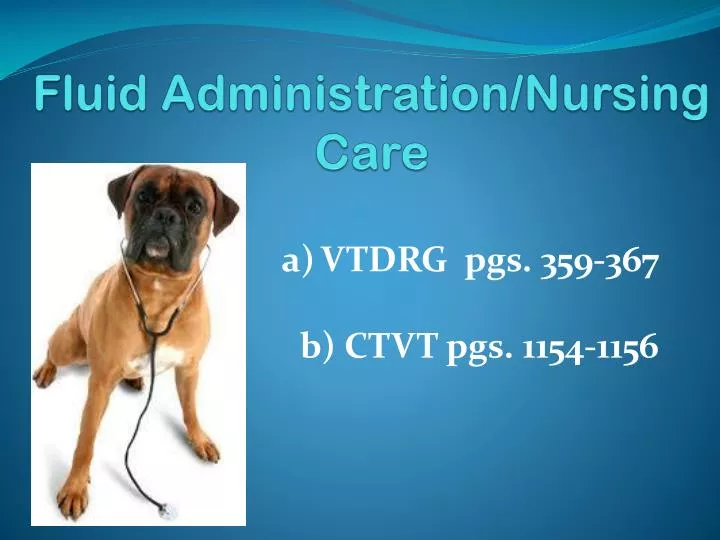 fluid administration nursing care