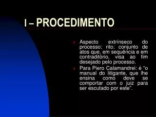 i procedimento