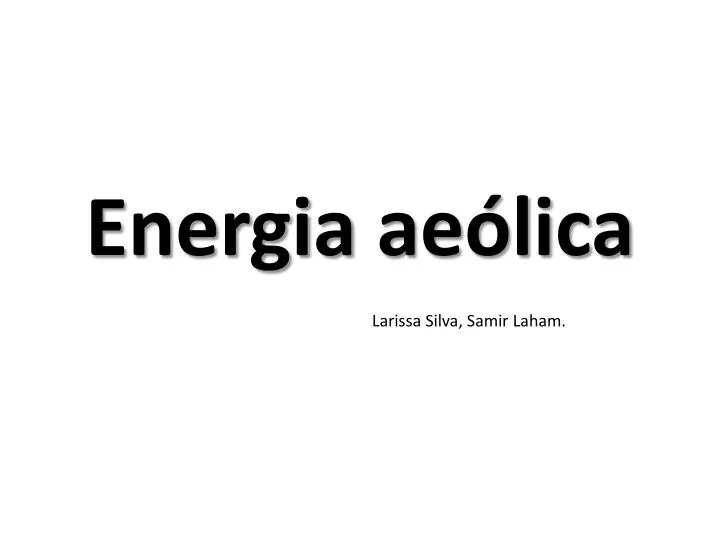 energia ae lica