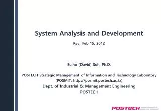 System Analysis and Development