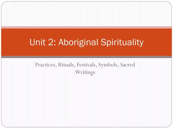unit 2 aboriginal spirituality