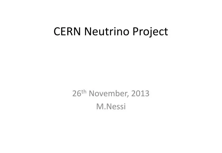 cern neutrino project