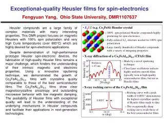 100% spin polarized Heusler compounds highly promising for spin-electronics