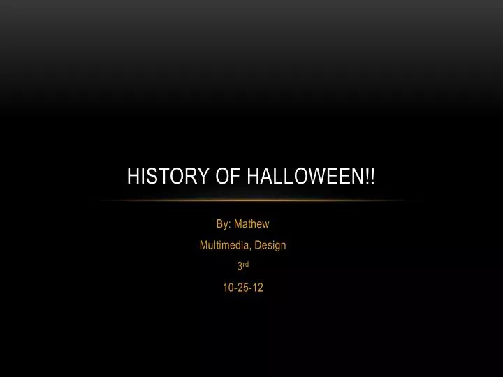 history of halloween