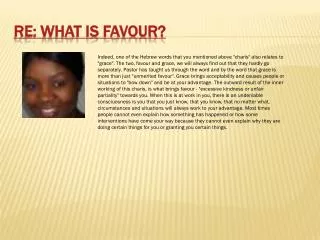 Re: What is favour?