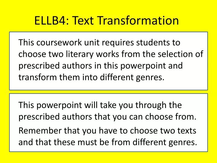 ellb4 text transformation
