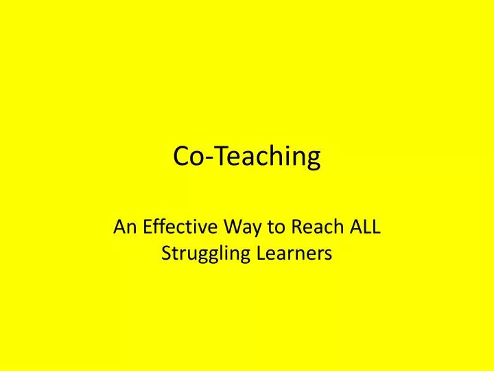 co teaching